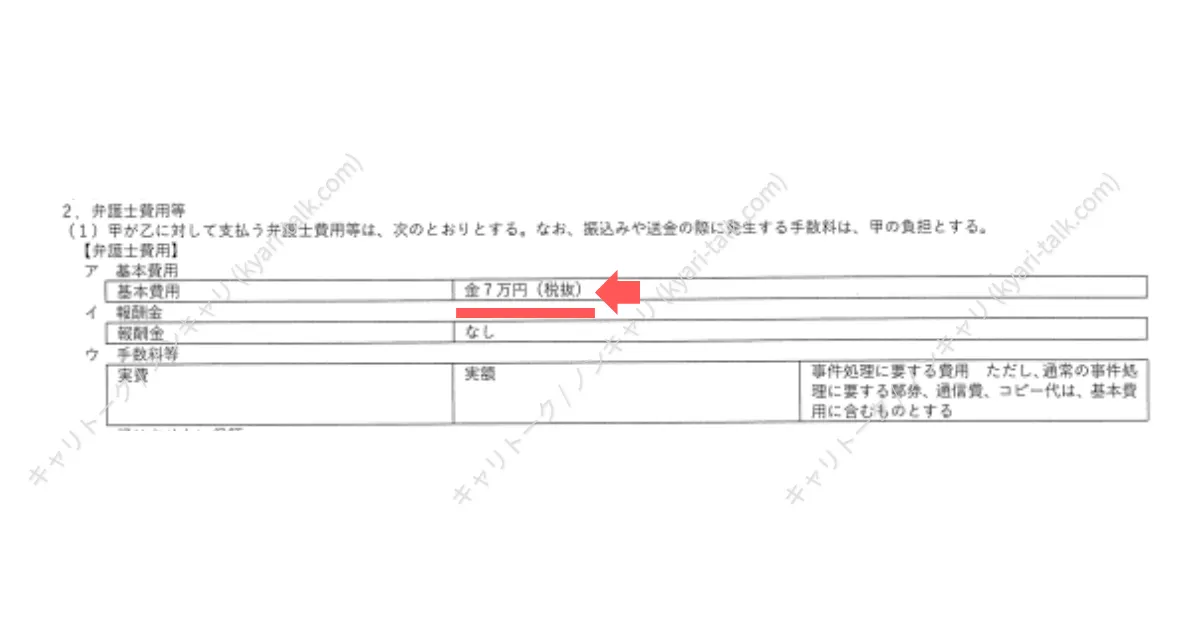 アディーレ法律事務所退職代行サービスの基本費用明細